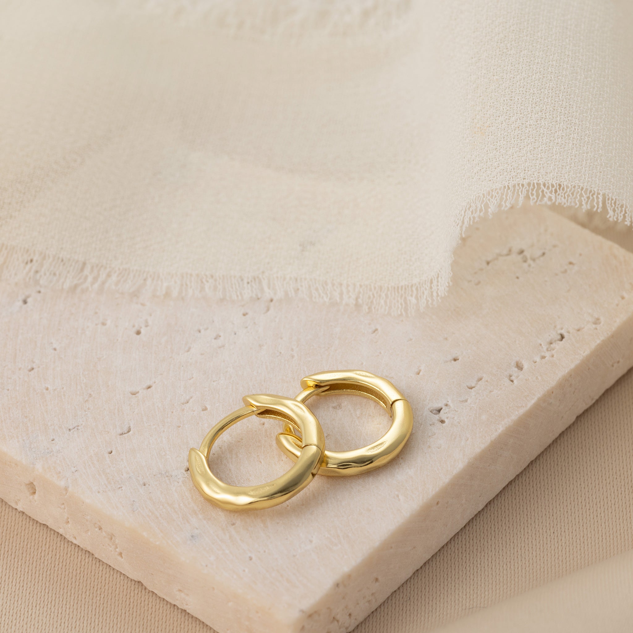 Hinged Hoop Earrings - 14ct Gold