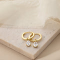 Hinged Hoop Teardrop Earrings - Sterling Silver