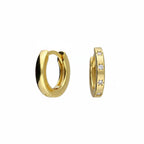 Mini Cubic Zirconia Star Huggie Earrings