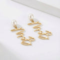 Personalised Mrs Earrings - Sterling Silver
