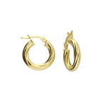 Twisted Top-Hinged Hoop Earrings