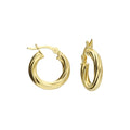 Twisted Top-Hinged Hoop Earrings - Sterling Silver