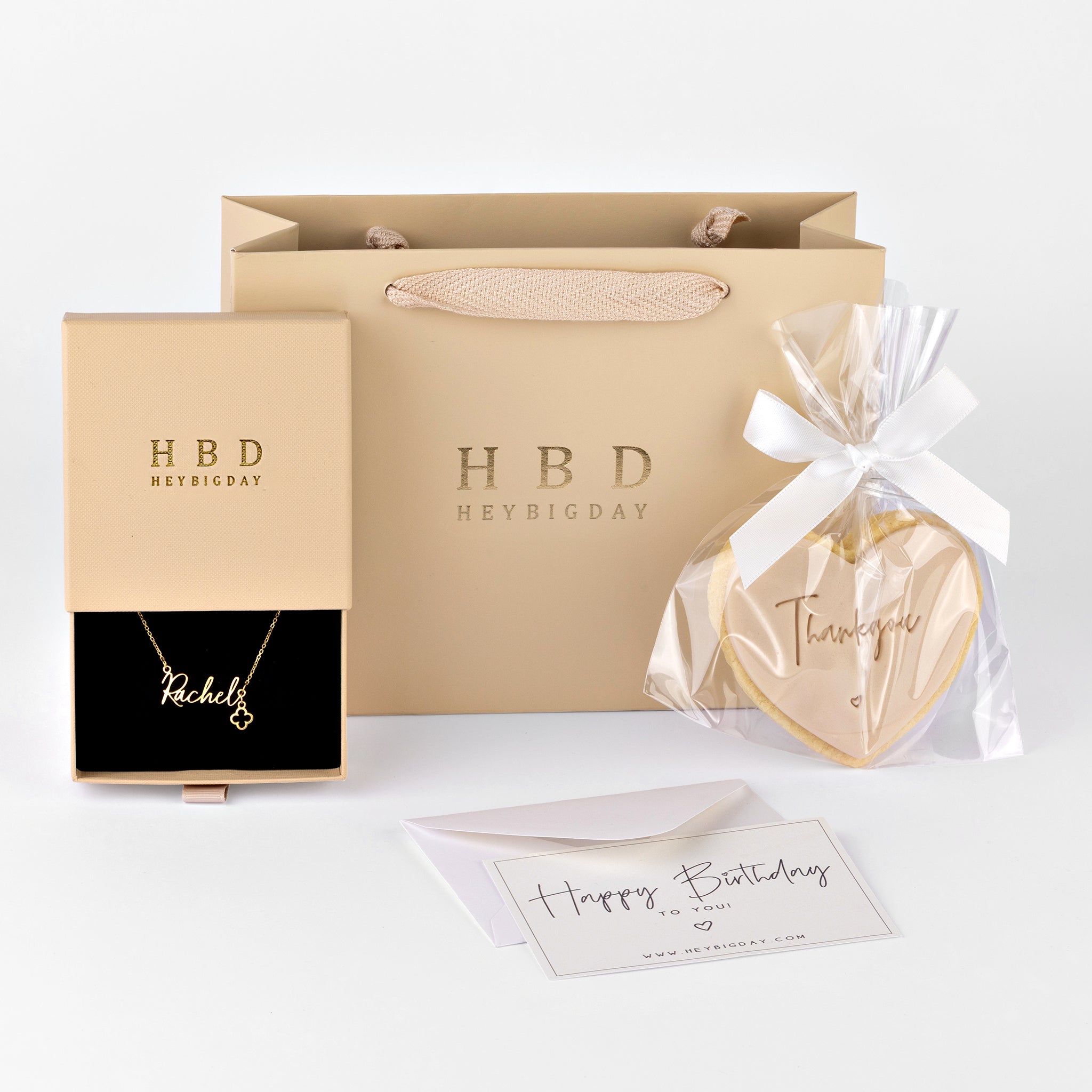 Name Necklace Gift Set - 18ct Gold / Style 2