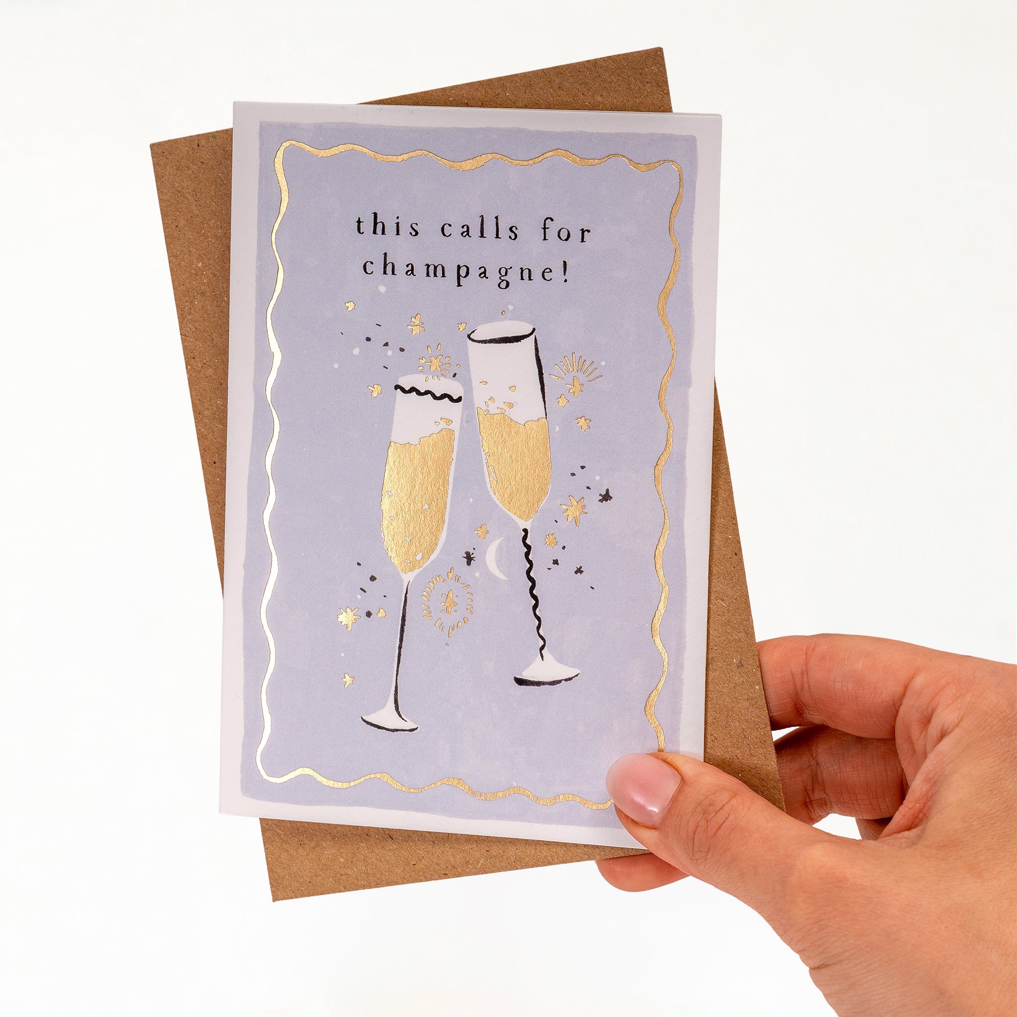 This calls for champagne! -  Greeting Card