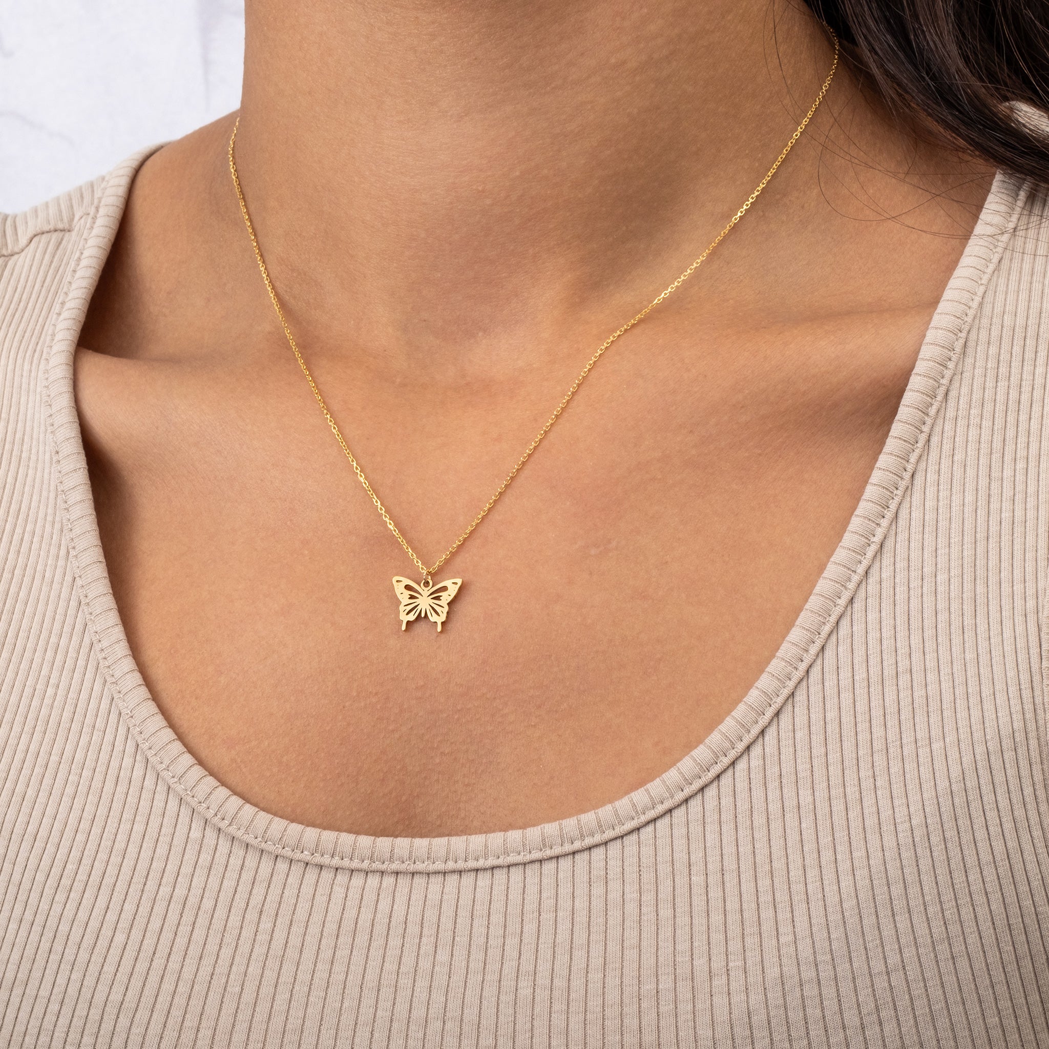 Butterfly Pendant Necklace - Sterling Silver / Style 1