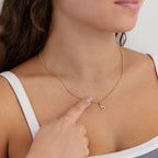 Single Initial Necklace - Solid Silver / Style 1