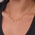 Story Necklace with Initial, Zodiac, Birthstone & Multiple Charms