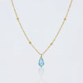 Birthstone Pendant Necklace - 18ct Gold / Style 1