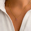 Collar con colgante de piedra de nacimiento