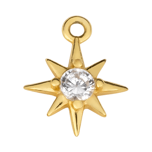 Gold Cubic Star Premium Charm