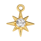 Gold Cubic Zirconia Star Pendant