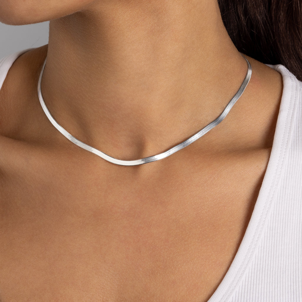 Herringbone Necklace - 14ct Gold