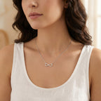 Infinity & Heart Necklace - Solid Silver / Style 3