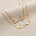 Layered Set of 2 Personalised Name Necklaces