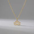 Lotus Flower Necklace - Solid Silver / Style 3