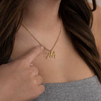 Personalised Double Letter Initial Necklace - Vermeil / Style 3