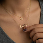 Signature Name & Zodiac Necklace Set - 18ct Gold / Style 1 / Style 1