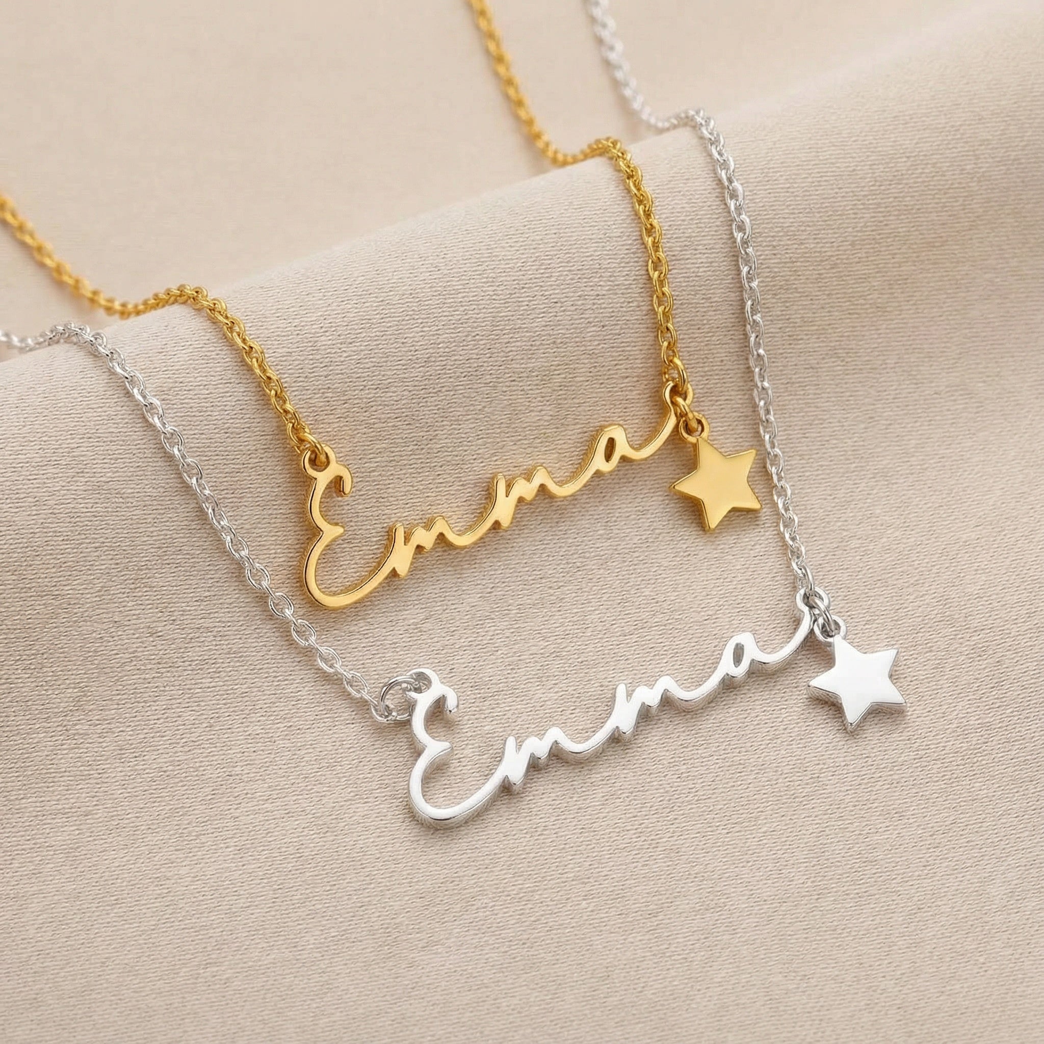 Personalised Name Necklace - Solid Silver / Style 1