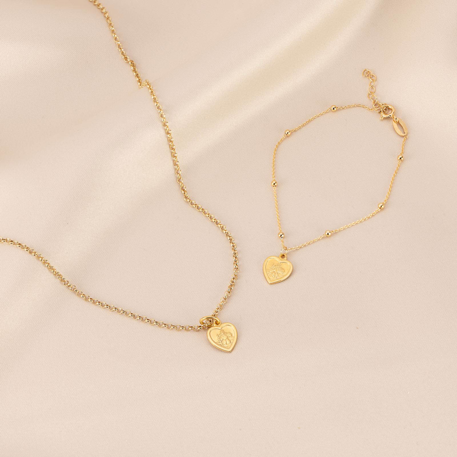 St Christopher Heart Bracelet