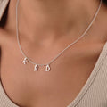 Triple Initial Necklace - Sterling Silver