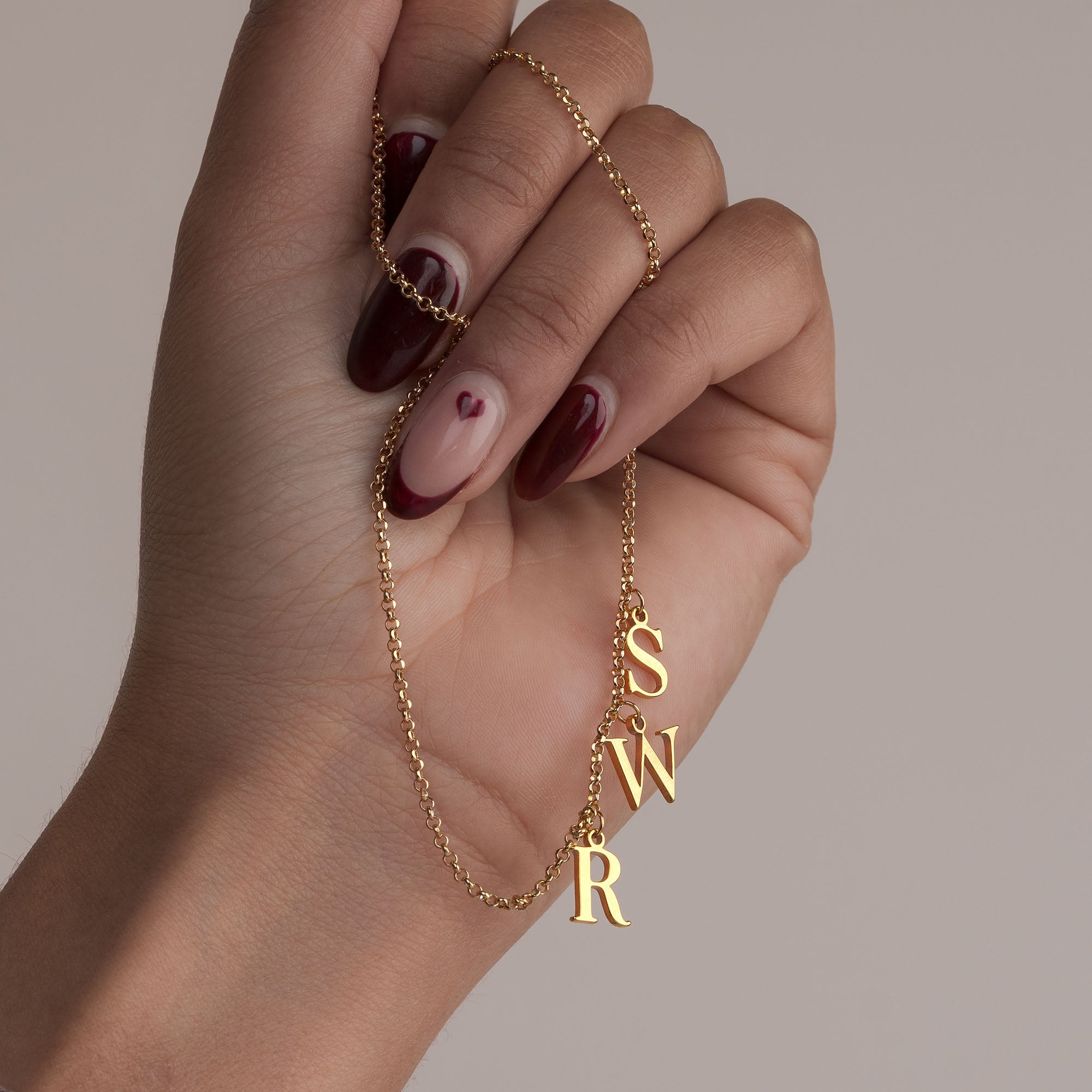 Triple Initial Necklace - Vermeil