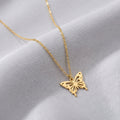 Butterfly Pendant Necklace - Vermeil / Style 1