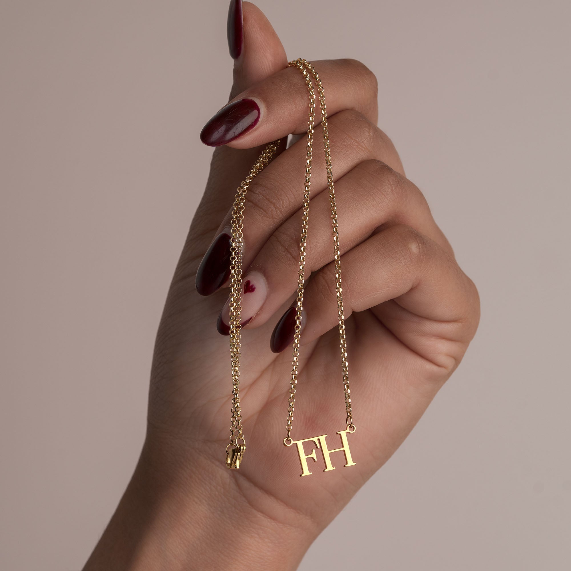Personalised Initials Necklace - Vermeil / Style 1