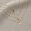 Single Initial Necklace - Solid Silver / Style 3
