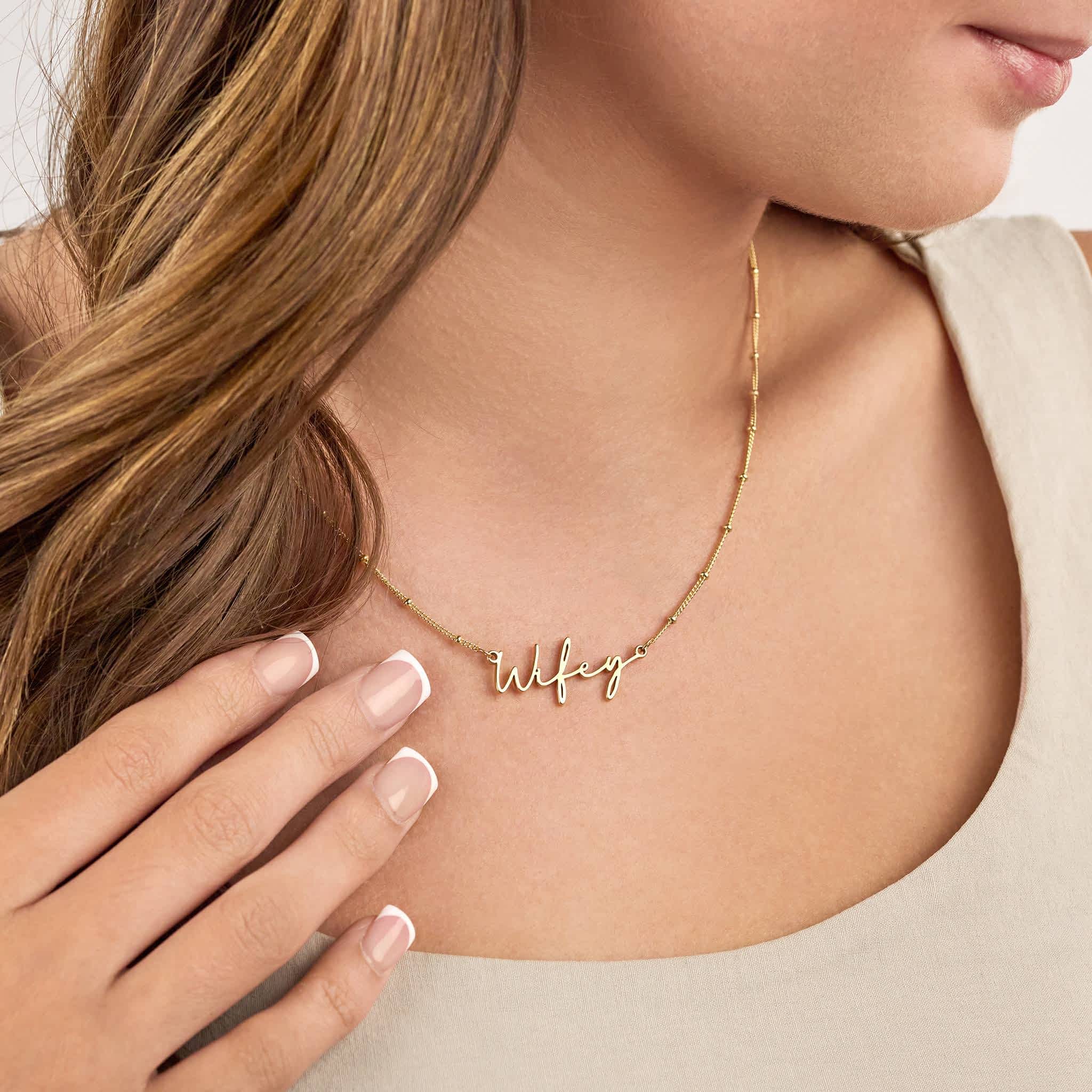 Wifey Necklace - Sterling Silver / Style 2