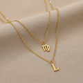 Zodiac & Initial Necklace Layered Set