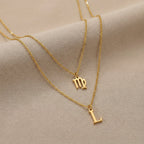 Zodiac & Initial Necklace Layered Set - Vermeil / Style 3 / Style 3