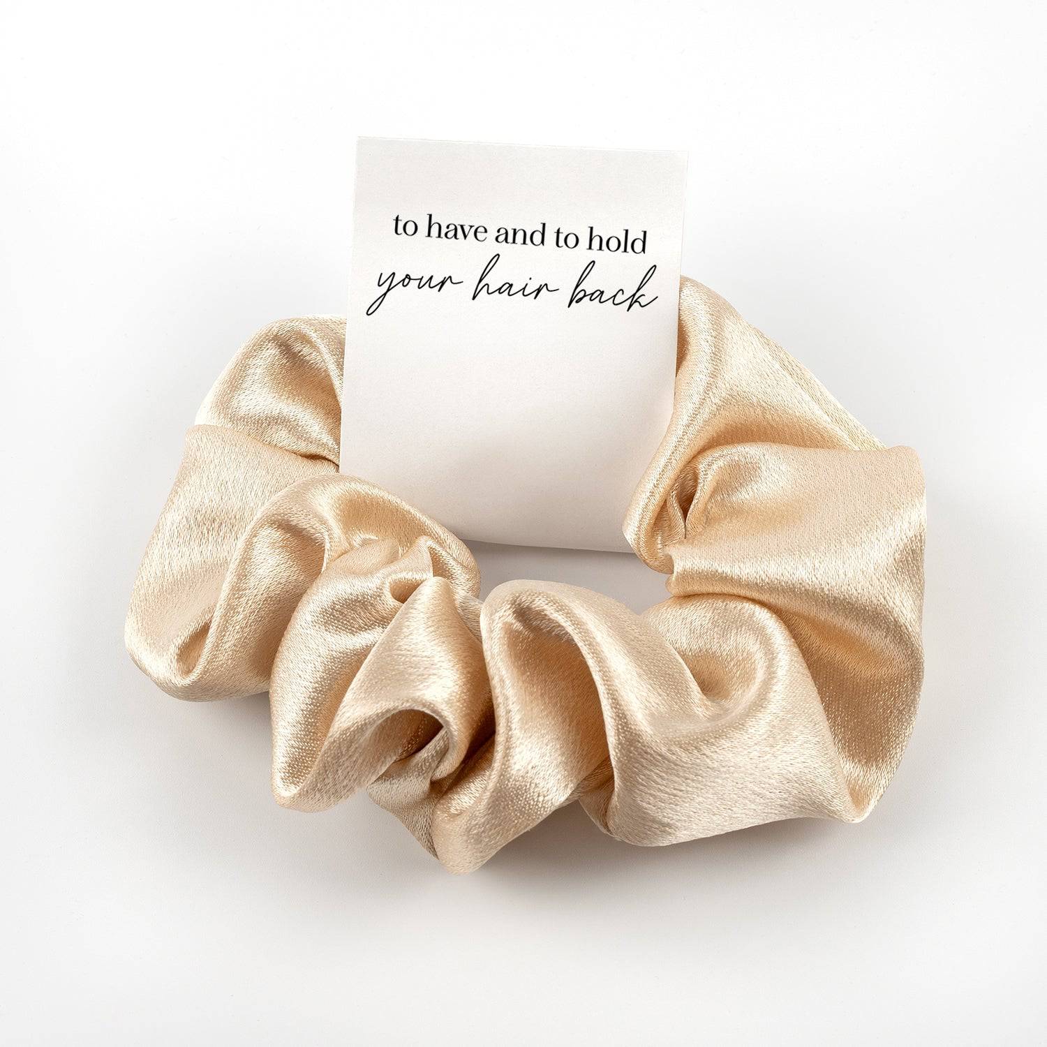 Bridesmaid Scrunchie Gift - Champagne / will you be my Bridesmaid?