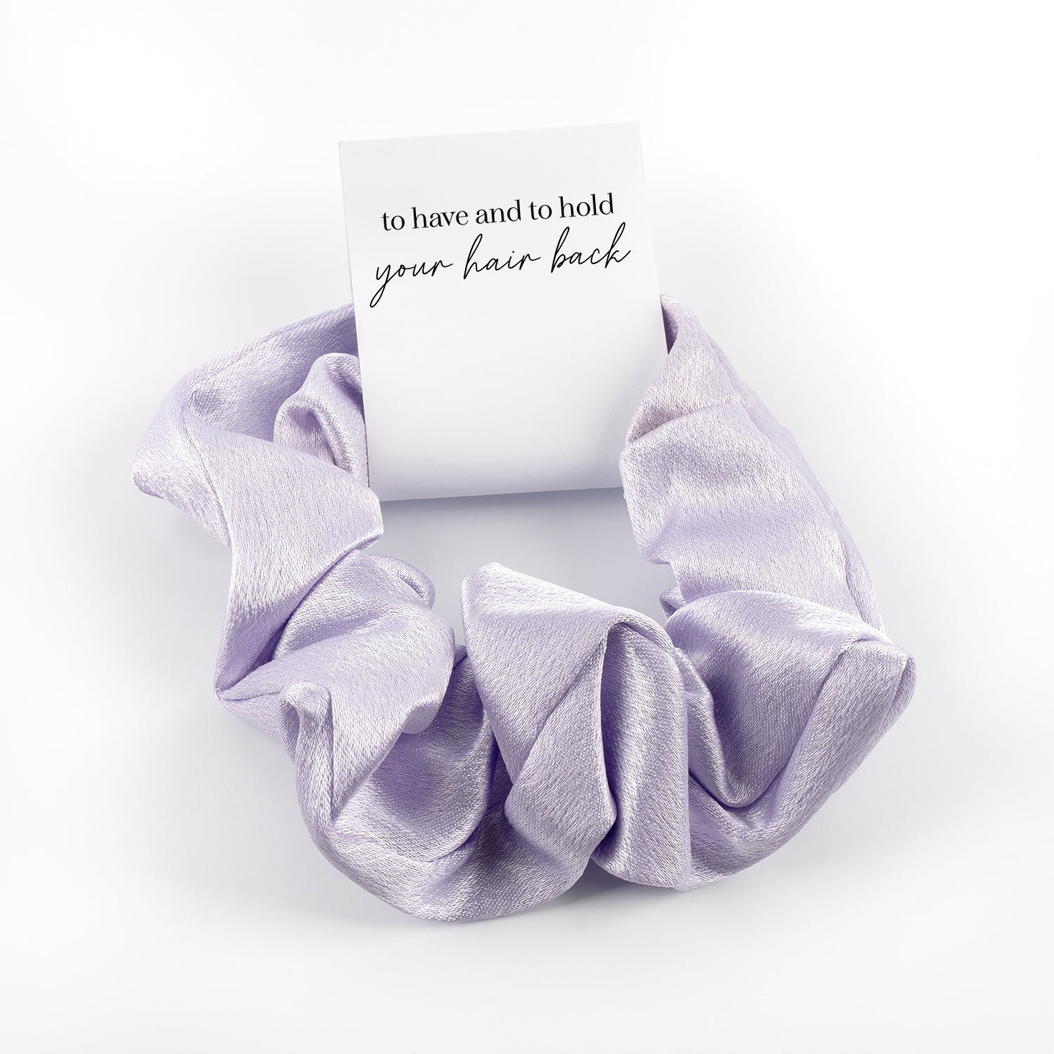 Bridesmaid Scrunchie Gift - Lilac / to have and to hold your hair back