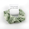 Bridesmaid Scrunchie Gift - Sage / to have and to hold your hair back