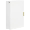 Bathroom Wall Cabinet, Over Toilet Storage Cupboard with Adjustable Shelves, White