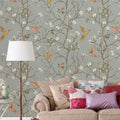 Chinese Style Tree Branch Hummingbird Wallpaper