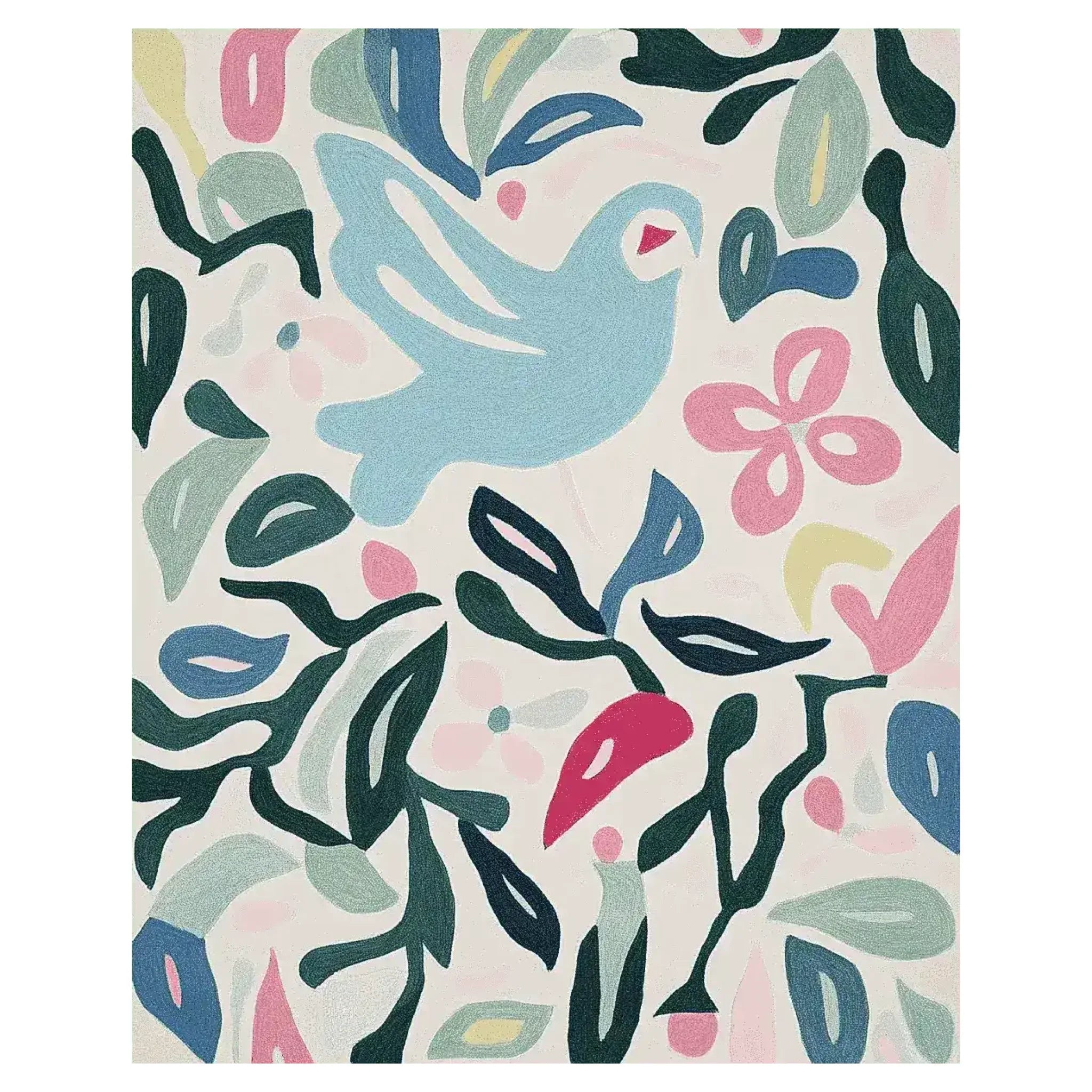Holly Bird Dreams Hand Tufted Rug