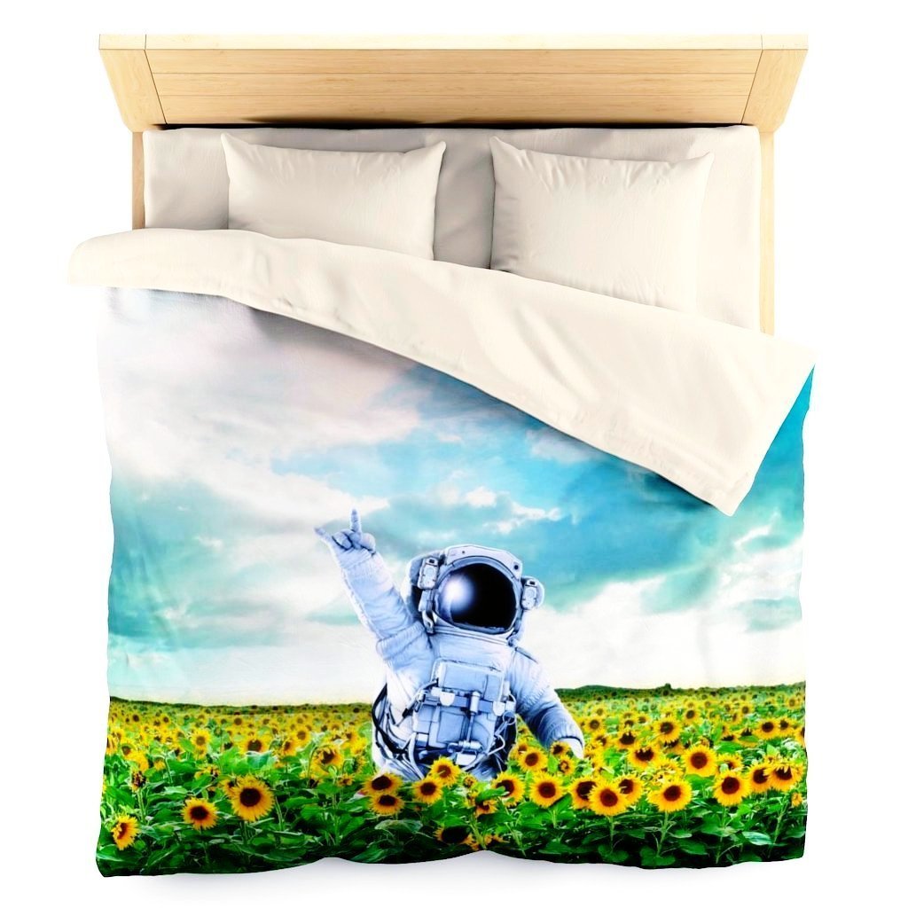 Astronaut Flowers Duvet