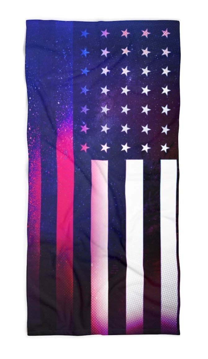 Galaxy Flag Beach Throw