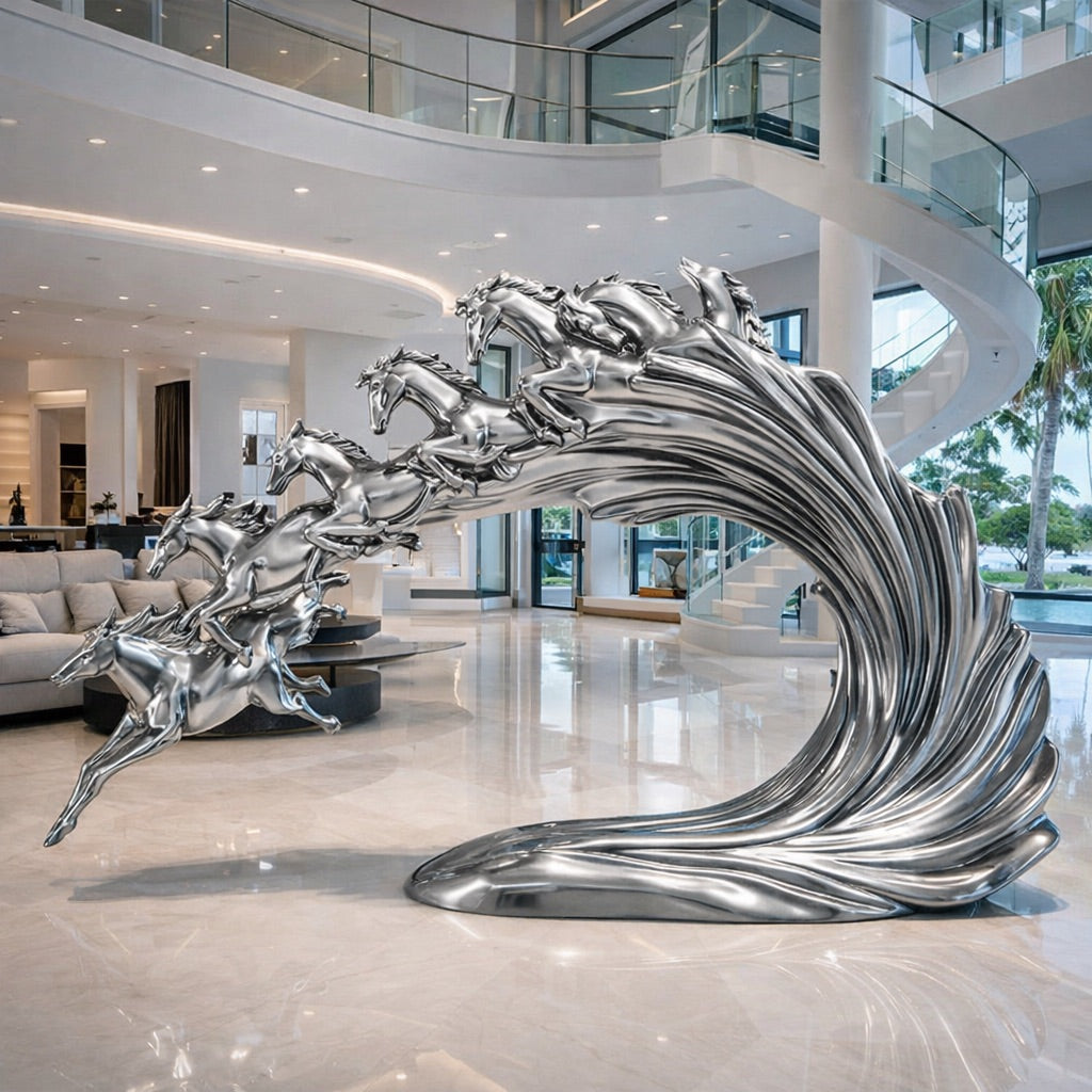 OSO Stainless Steel Aurelian Surge Sculpture - Height: 36 inch (91 cm)