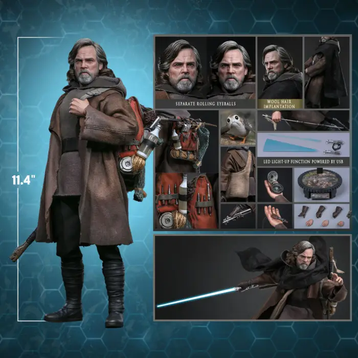 Star Wars: Los Últimos Jedi Movie Masterpiece Figura 1/6 Luke Skywalker (Artisan Edition) 29 cm