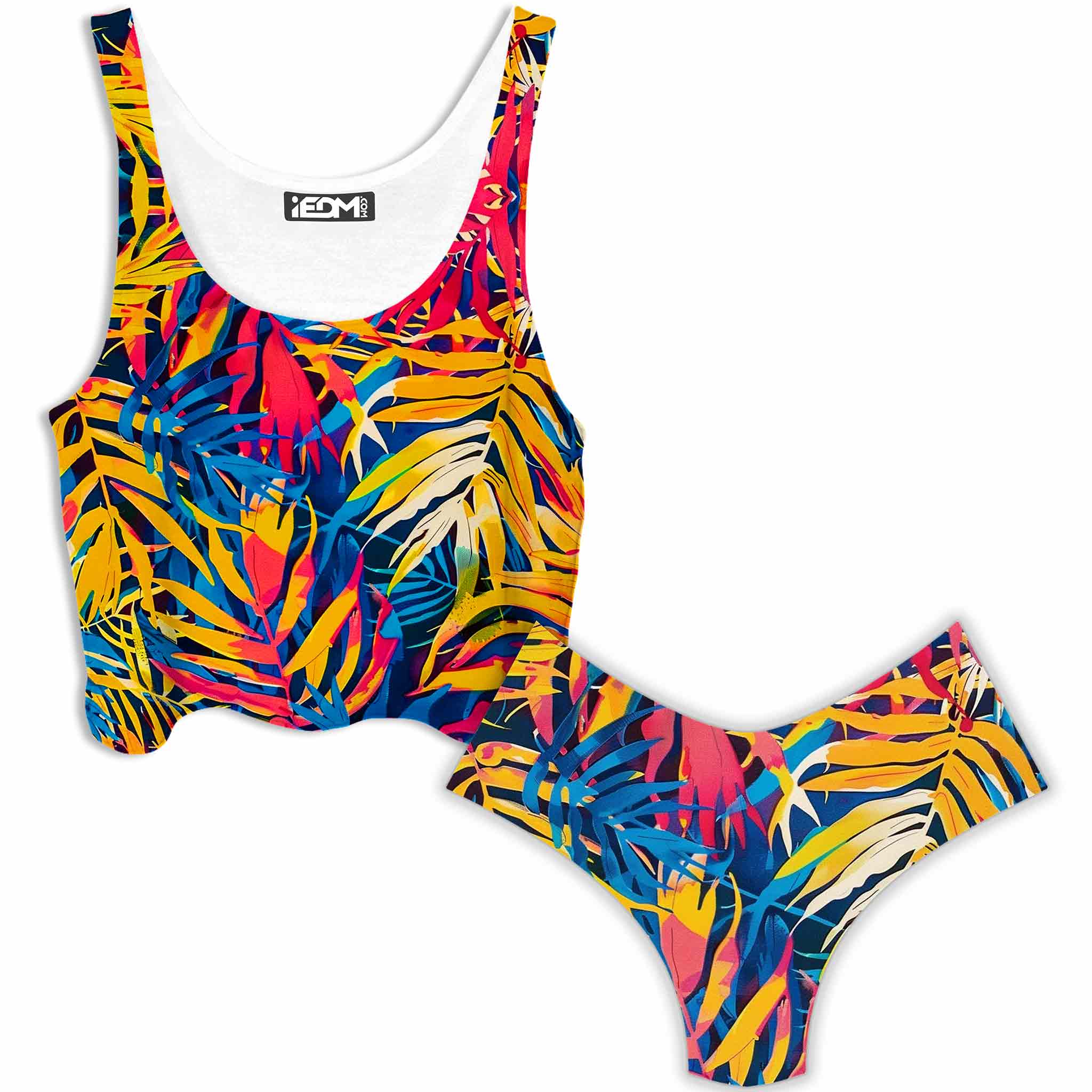 Jungle Folio Crop Top and Booty Shorts Combo