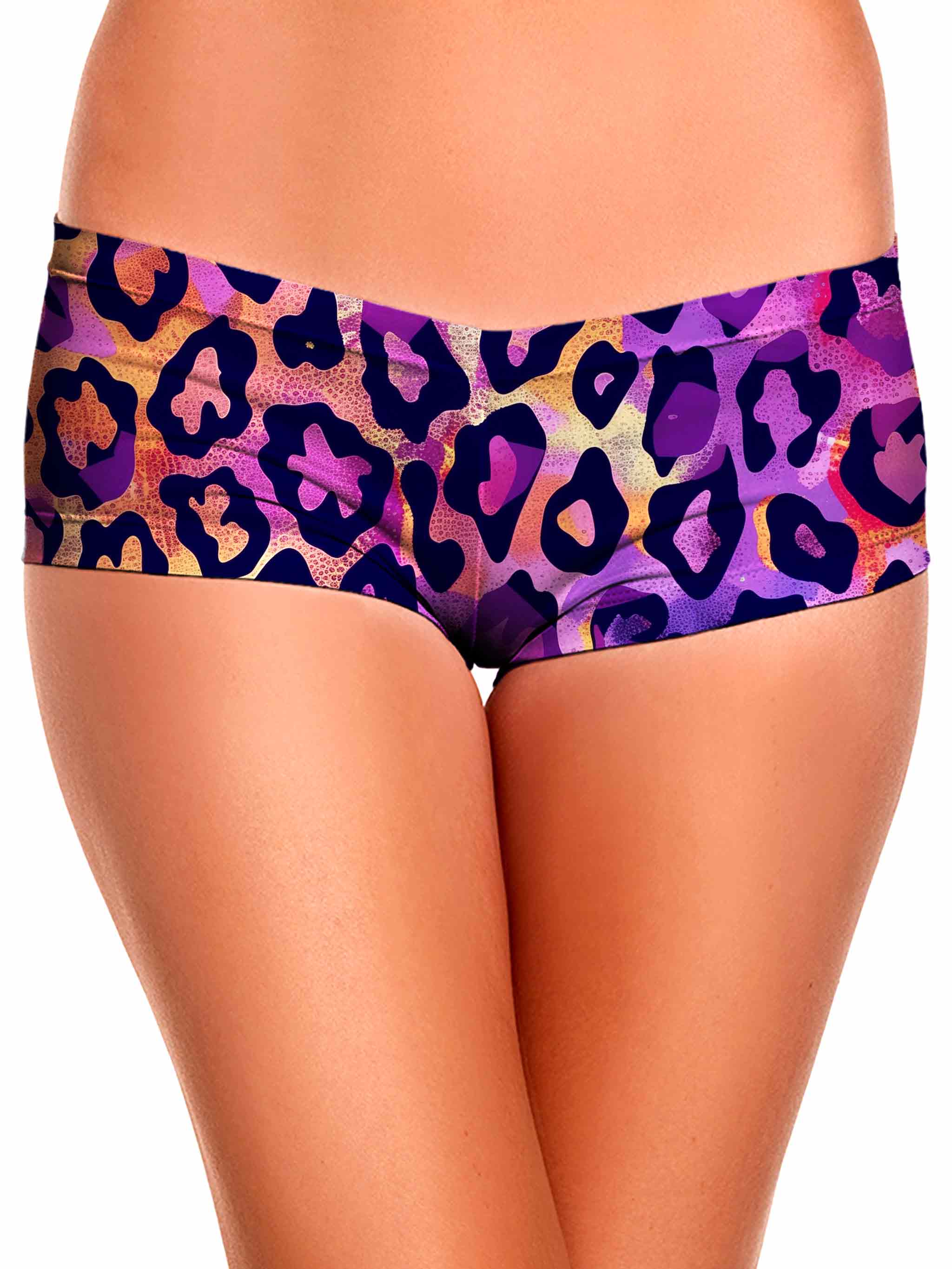 Neon Leopard Booty Shorts
