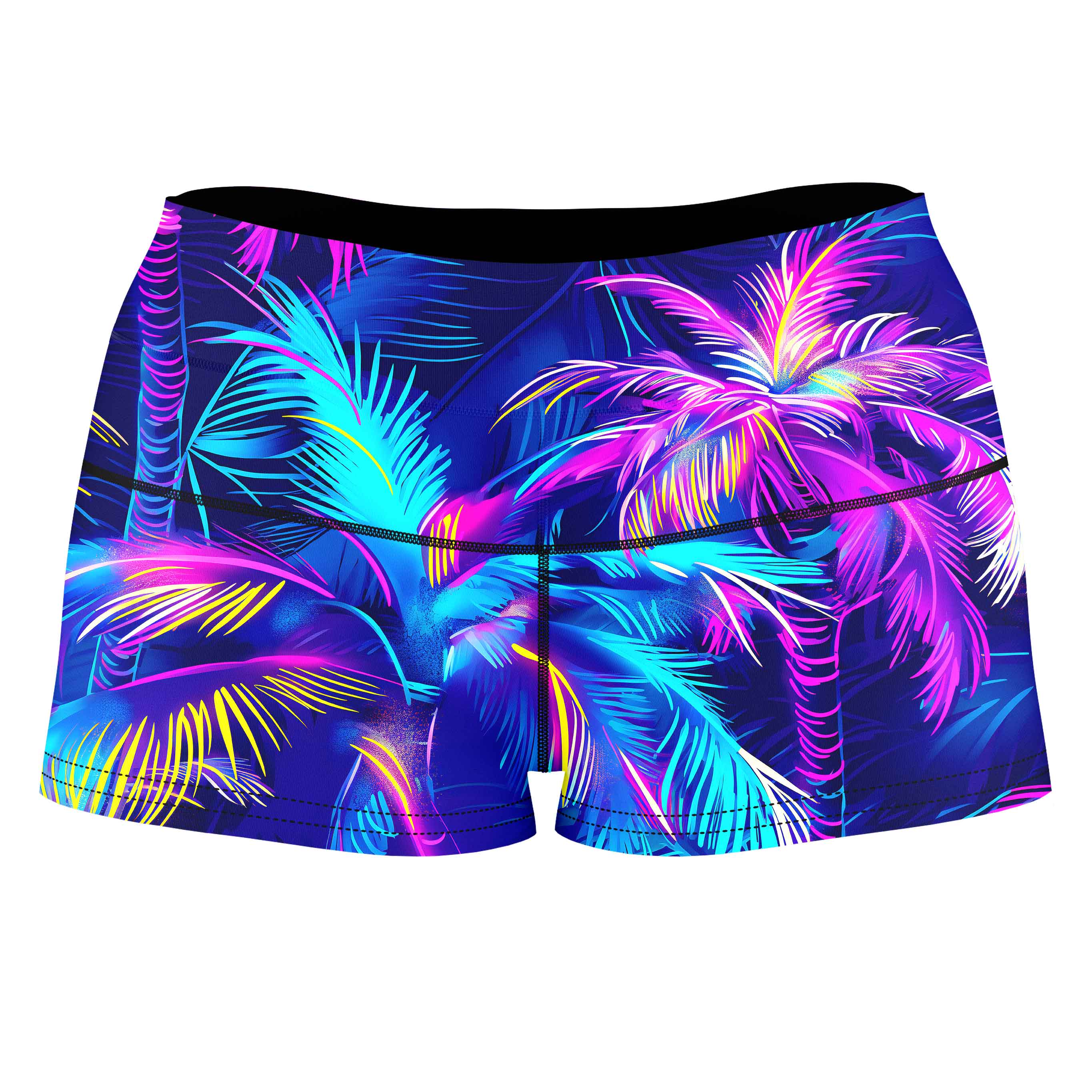 Midnight Paradise High-Waisted Women's Shorts