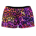 Neon Leopard High-Waisted Women's Shorts