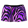 Noir Stripes High-Waisted Women's Shorts