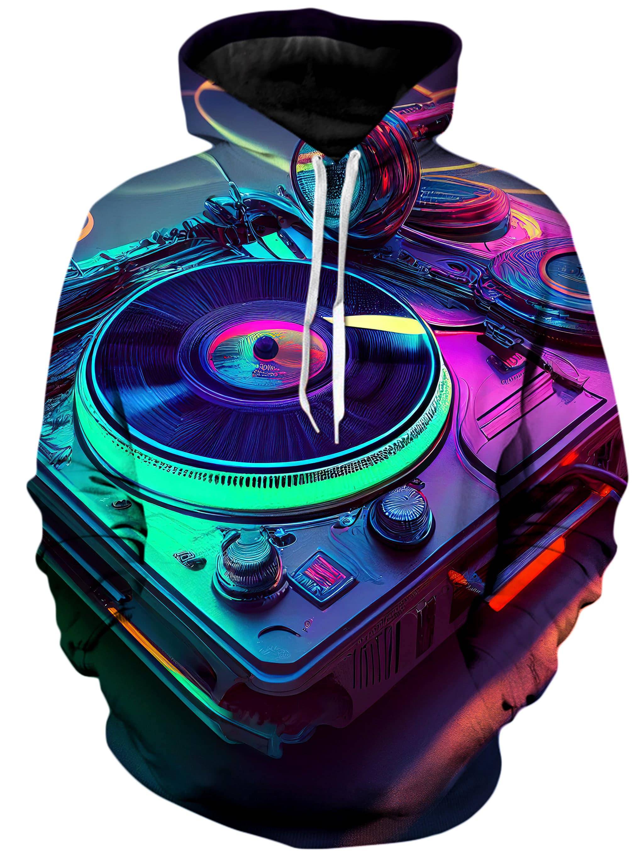 Neon Turntables Unisex Hoodie