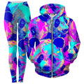 Panda Melt Zip-Up Hoodie and Leggings Combo