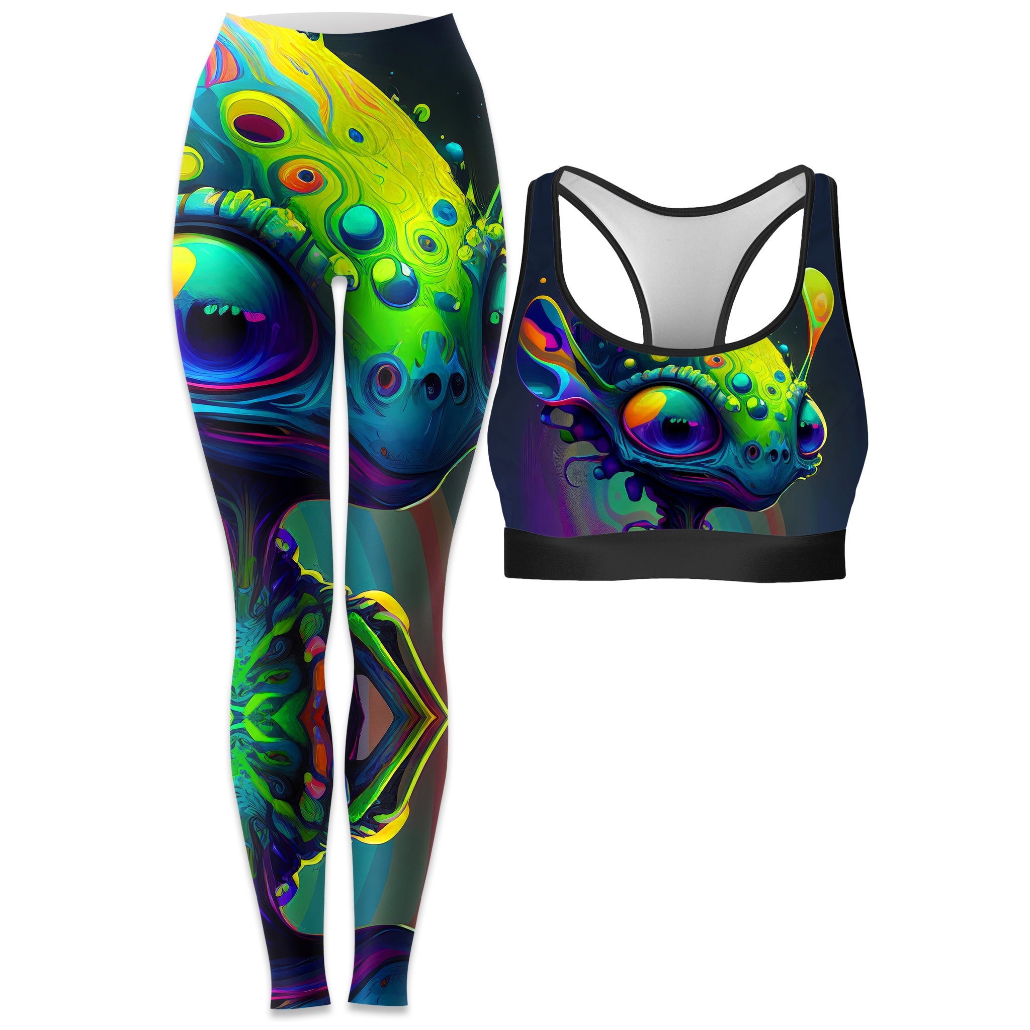 Friendly Visitors Rave Bra and Leggings Combo