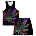 Blacklight Weed Men's Tank and Shorts Combo